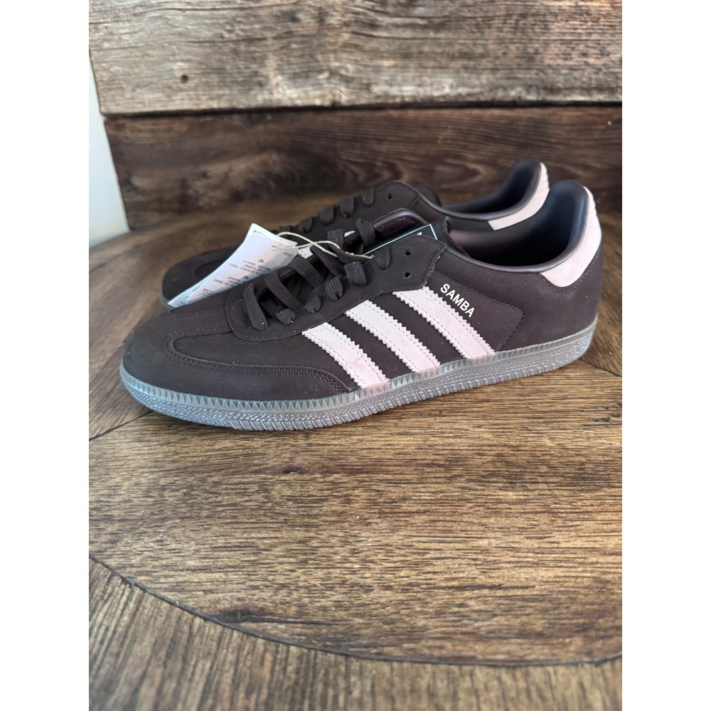 Adidas Samba OG W Dark Brown Almost Pink Leather Sneakers IH9166 Womens 10